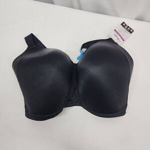 Playtex All Over Smoothing Wirefree Size 40DDD Black Bra NWT